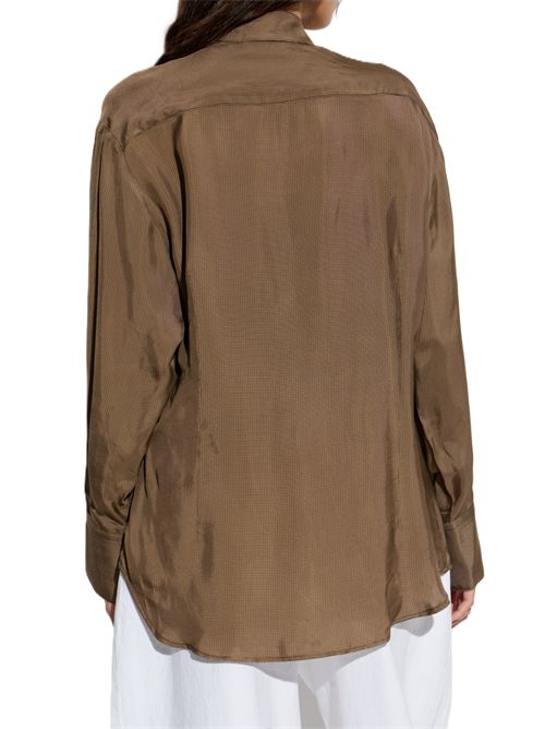 RÓHE BROWN Checked pattern shirt Róhe | 419-19-016249 BROWN MINI CHECK